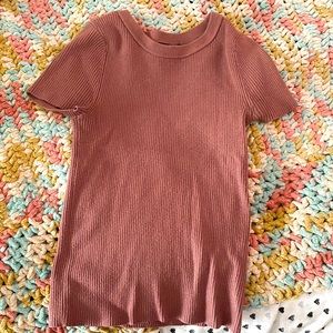 VICTORIA SECRET RIBBED FITTED SHIRT